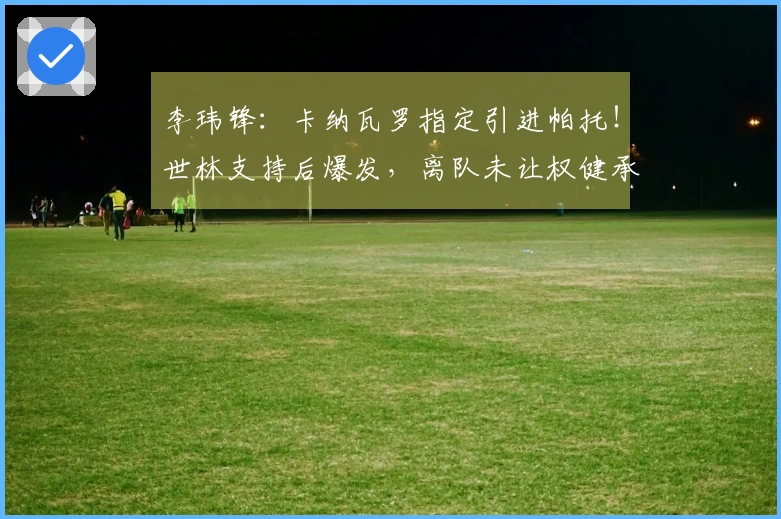 李玮锋：卡纳瓦罗指定引进帕托！世林支持后爆发，离队未让权健承受经济损失